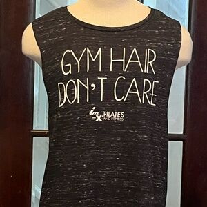 Bella Canvas workout tank — Gym hair don't care — size M